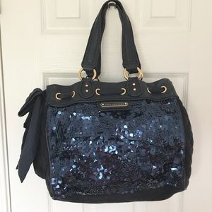 Juicy Couture navy blue sequins purse